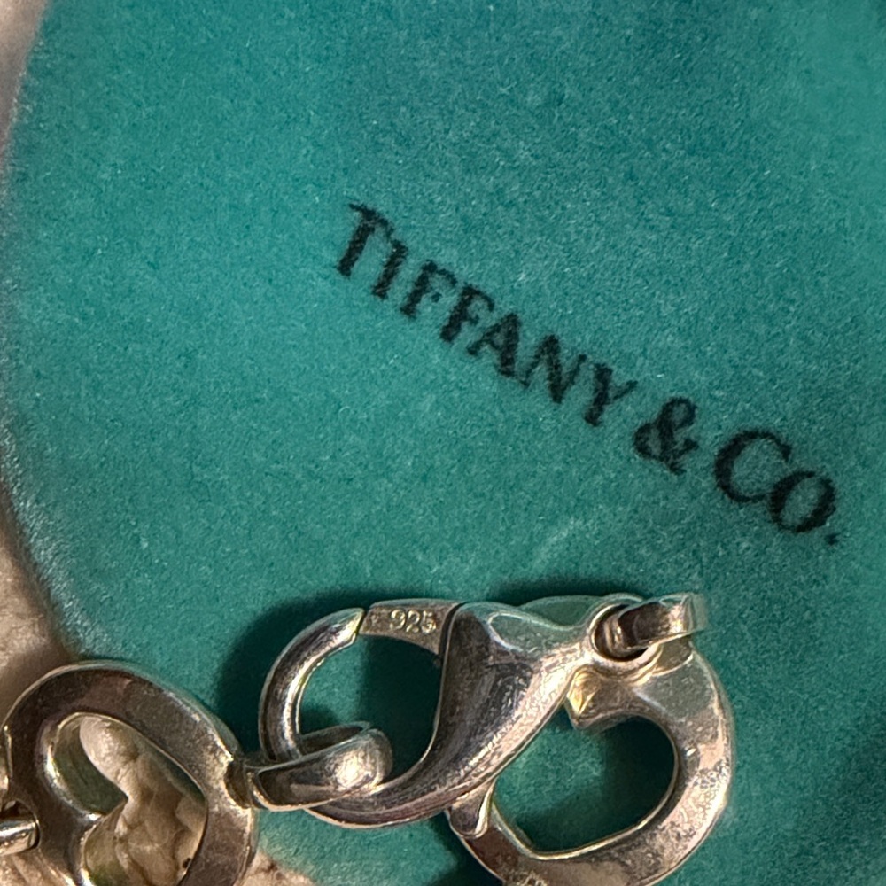 New Authentic Vinatge RARE Tiffany & Co. Silver Open Heart Bracelet 925 1999 - Picture 4 of 4